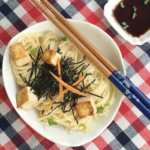 Asian Pasta with Miso Tau Kwa