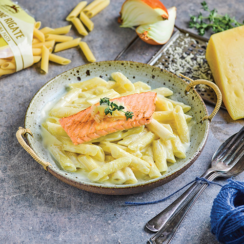 Creamy Salmon Penne Pasta