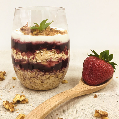 Overnight Mixed Berries Oats